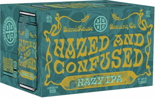 Barrelhouse Hazed And Confused Hazy IPA Craft Beer Perspective: right