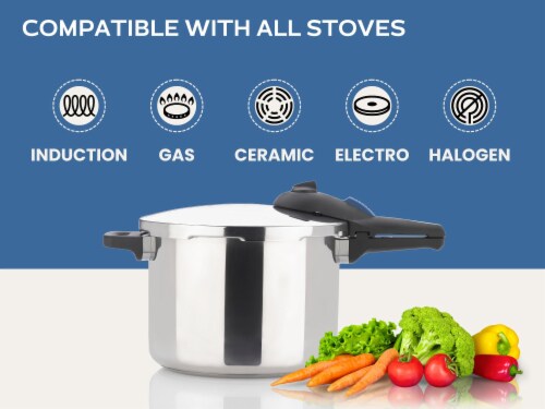 6-Quart Stainless Steel Pressure Cooker