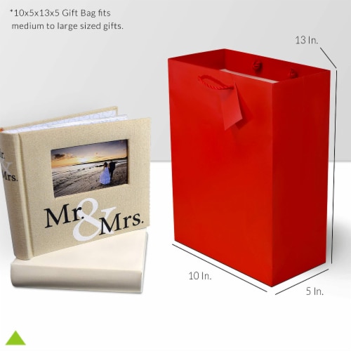 Occasionall Designer Red Paper Gift Wrap Bags with Handles Solid