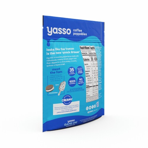 Yasso Coffee Frozen Greek Yogurt Poppables Perspective: right