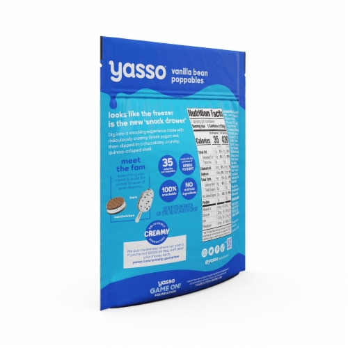 Yasso Vanilla Bean Frozen Greek Yogurt Poppables Perspective: right