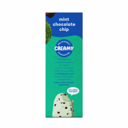 Yasso Mint Chocolate Chip Frozen Greek Yogurt Bars Perspective: right