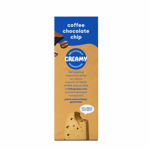 Yasso Coffee Chocolate Chip Frozen Greek Yogurt Bars Perspective: right