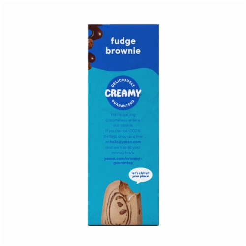 Yasso Fudge Brownie Frozen Greek Yogurt Bars Perspective: right