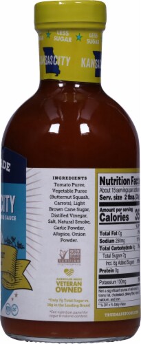 True Made Foods Less Sugar Kansas City BBQ Sauce Perspective: right