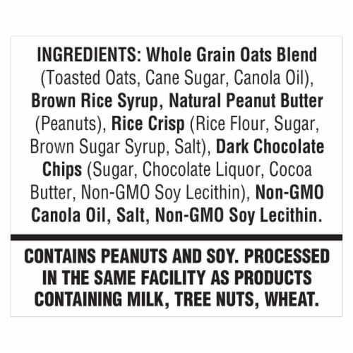 Junkless Peanut Butter Chocolate Chip Chewy Granola Bars Perspective: right