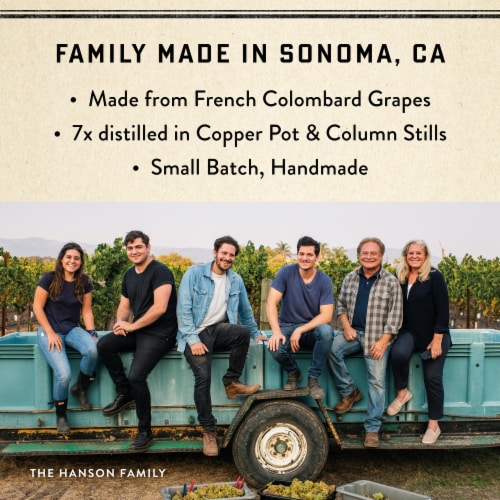 Hanson of Sonoma Organic Original Grape-Based California Family Made Vodka 750 ml Perspective: right