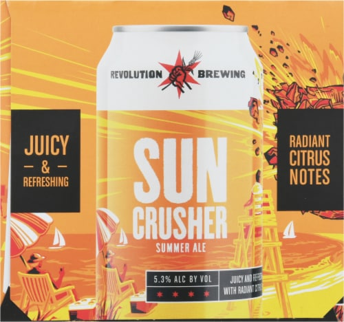 Revolution Brewing Sun Crusher Summer Ale Craft Beer Perspective: right