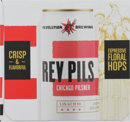 Revolution Brewing Rev Pils Chicago Pilsner Perspective: right