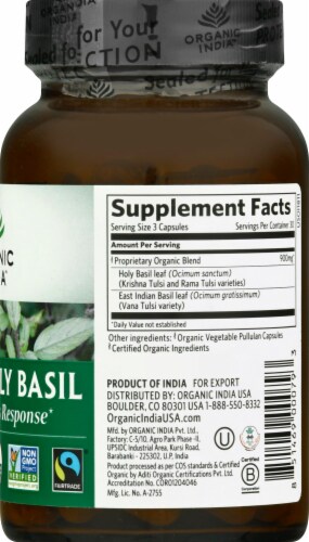 Organic India Tulsi Holy Basil Perspective: right