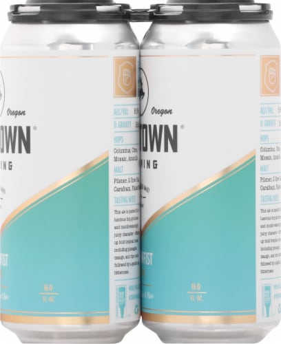 Old Town Brewing Pillowfist Hazy IPA Beer Perspective: right