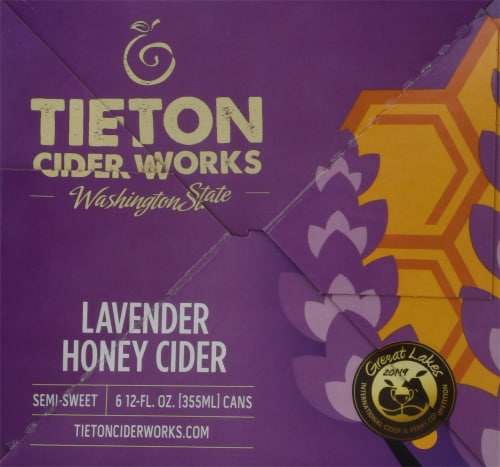 Tieton Cider Works Lavender Honey Cider Perspective: right
