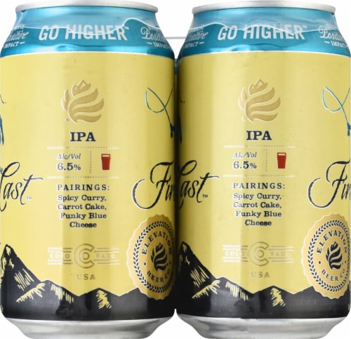 Elevation Beer Company First Cast IPA Beer Perspective: right