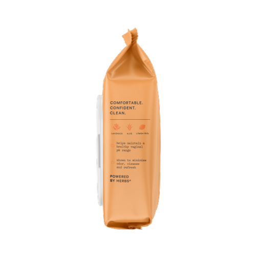 The Honey Pot® Feminine Wipes for Normal Skin Intimate Parts Body & Face Plant Derived Perspective: right
