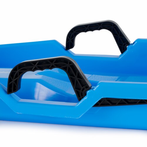 Slippery Racer Downhill Thunder Kids Toddler Plastic Toboggan Snow Sled, Blue Perspective: right