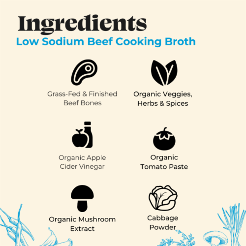 Kettle & Fire Low Sodium Beef Broth Perspective: right