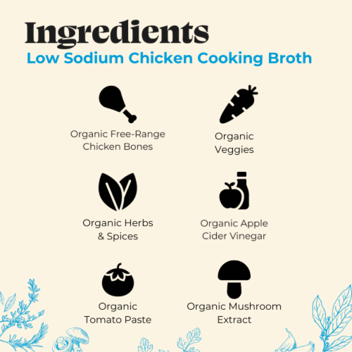 Kettle & Fire Gluten Free Low Sodium Chicken Broth Perspective: right