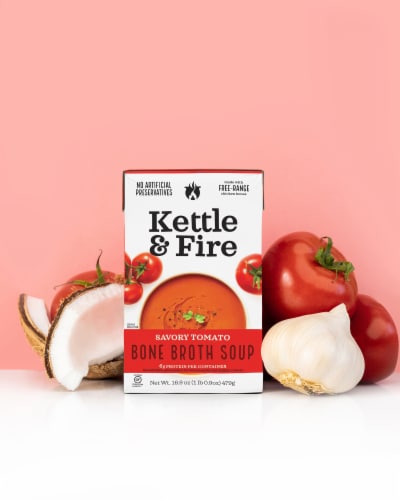 Kettle & Fire Tomato Bone Broth Soup Perspective: right