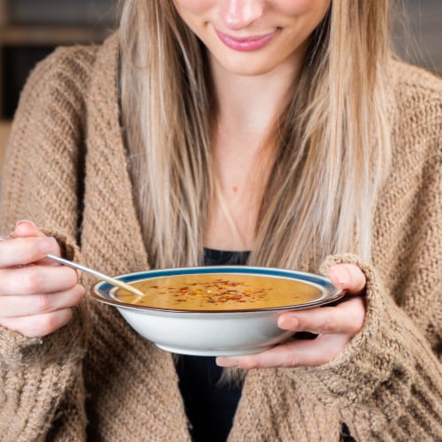 Kettle & Fire Spicy Cauliflower Soup with Chicken Bone Broth Perspective: right