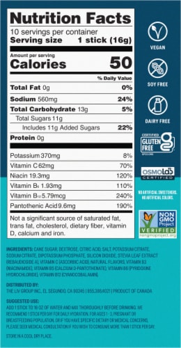 Liquid I.V.® Hydration Multiplier® Lemon Lime Electrolyte Drink Mix Sticks Perspective: right