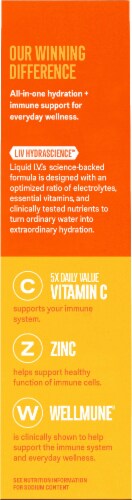 Liquid® I.V. Hydration Multiplier®+ Tangerine Immune Support Drink Mix Perspective: right