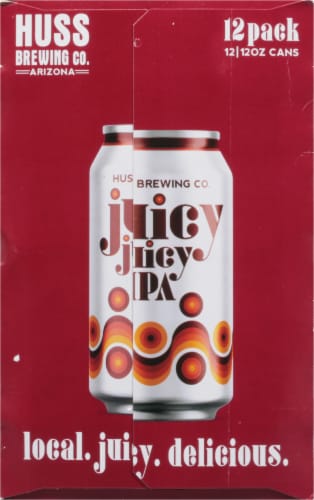 Huss Brewing Co. Juicy Juicy IPA Perspective: right