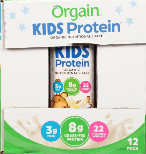 Orgain® Kids Protein™ Organic Vanilla Nutritional Shakes Perspective: right