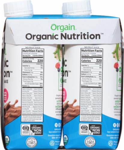 Orgain® Organic Nutrition™ Vegan Smooth Chocolate Nutritional Shake Perspective: right