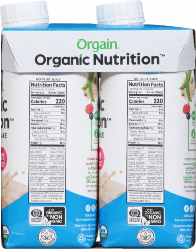 Orgain® Organic Nutrition™ Vegan All-in-One Sweet Vanilla Bean Protein Shake Perspective: right