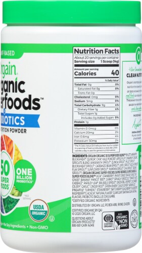 Orgain® Organic Superfoods™ All-In-One Super Original Nutrition Powder Perspective: right