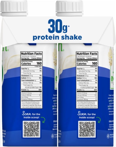 Orgain® Vanilla Bean Protein Shakes Perspective: right