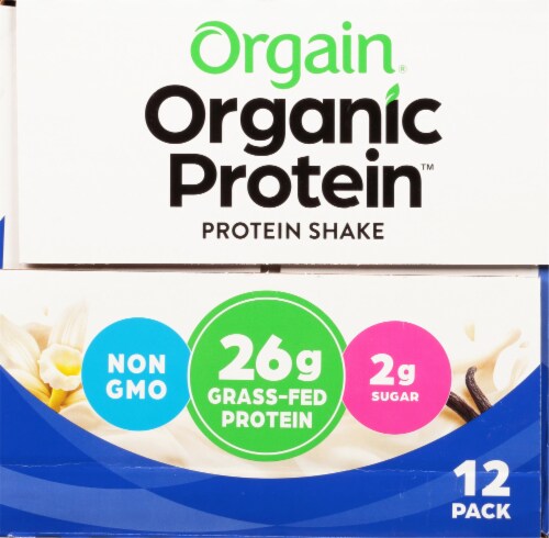 Orgain Organic Protein Vanilla Bean Nutritional Protein Shake Perspective: right