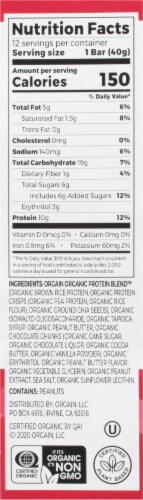Orgain® Organic Peanut Butter Chocolate Chunk Protein Snack Bars Perspective: right