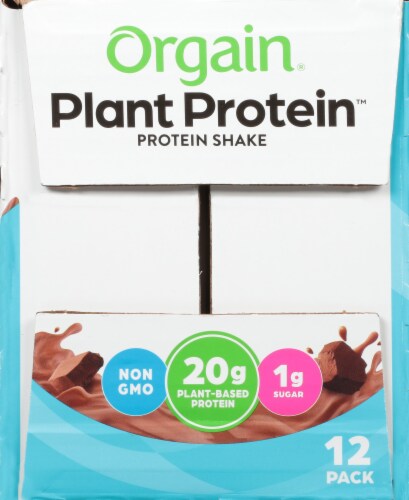 Orgain Plant Protein Creamy Chocolate Shake Perspective: right