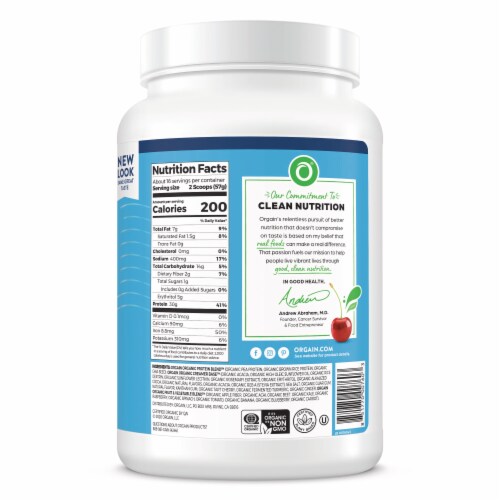 Orgain® Sport Organic Chocolate Plant-Based Protein Powder Perspective: right