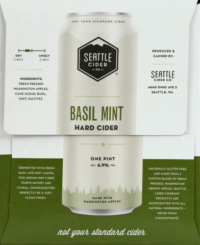 Seattle Cider Basil Mint Cider Perspective: right