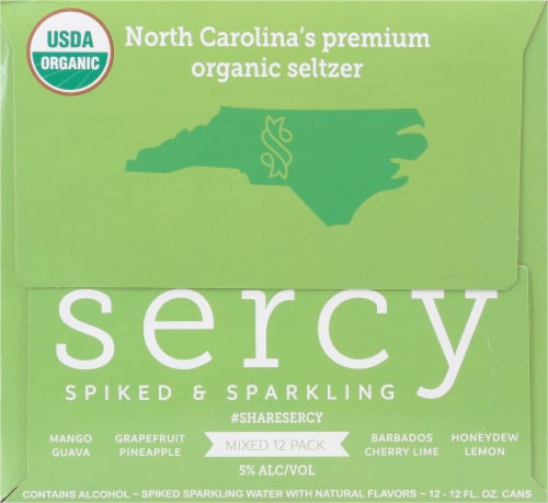 Sercy Spiked & Sparkling Premium Organic Hard Seltzer Perspective: right