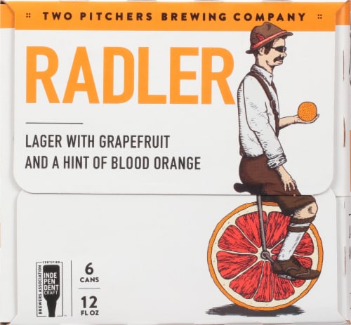 T.W. Pitchers' Brewing Co. Radler Lager Beer Perspective: right