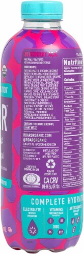 Roar Organic Electrolyte Blueberry Acai Flavored Bottled Water Perspective: right