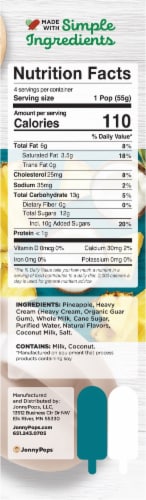 Jonny Pops® Pineapple & Coconut with Fresh Cream Pops Perspective: right