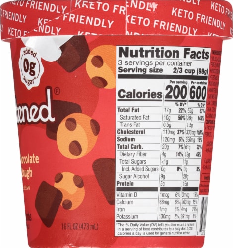 Enlightened® Keto Caramel Chocolate Double Dough Ice Cream Perspective: right