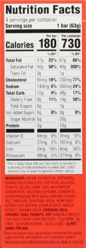 Enlightened® Caramel Dark Chocolate Peanut Ice Cream Bars Perspective: right