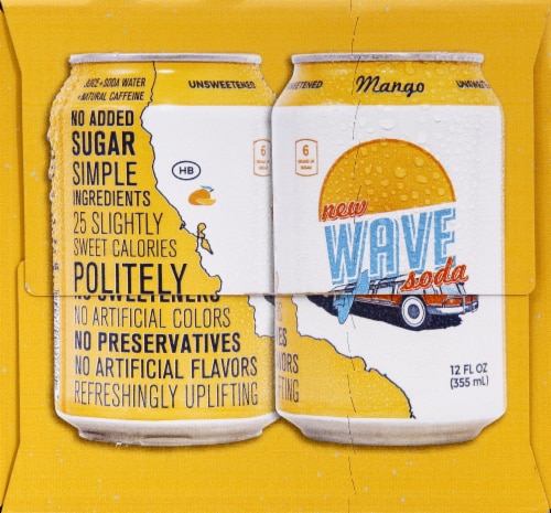 Wave Mango Soda Cans Perspective: right