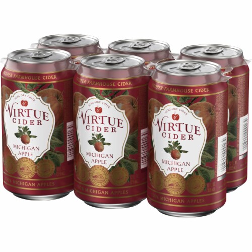 Virtue Cider Michigan Apple Semi-Dry Hard Cider Perspective: right
