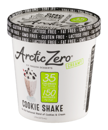 Arctic Zero Cookies Shake Frozen Dessert Pint Perspective: right