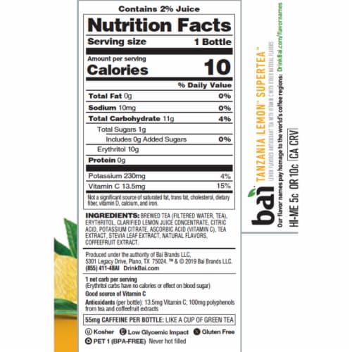 Bai® Tanzania Lemonade Tea Perspective: right