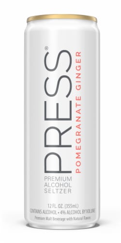 Press Pomegranate Ginger Premium Alcohol Hard Seltzer Perspective: right