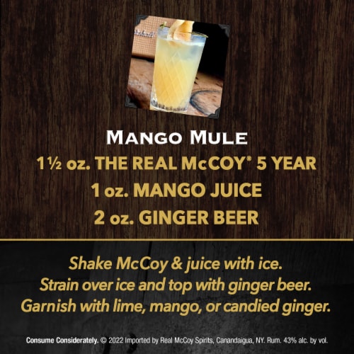 The Real McCoy Single Blended 5-Year Aged Rum Perspective: right