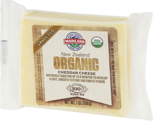 Mainland Organic Grass Fed Cheddar Cheese Perspective: right