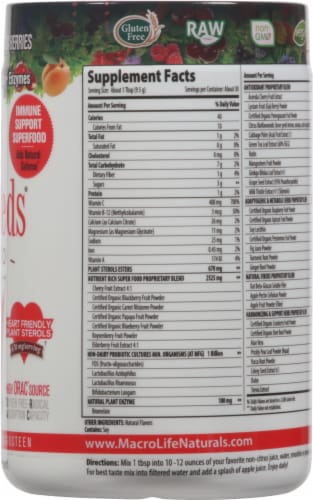 MacroLife Naturals Miracle Reds Antioxidant Super Food Perspective: right